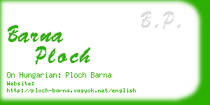 barna ploch business card